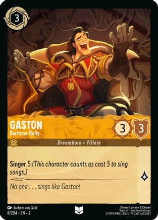 Gaston - Baritone Bully (8/204) [Rise of the Floodborn] Cold Foil - Deck Out Gaming