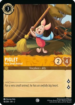 Piglet - Very Small Animal (18/204) [Rise of the Floodborn] Cold Foil - Deck Out Gaming