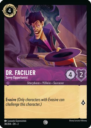 Dr. Facilier - Savvy Opportunist (38/204) [Rise of the Floodborn] Cold Foil - Deck Out Gaming