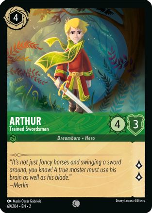 Arthur - Trained Swordsman (69/204) [Rise of the Floodborn] Cold Foil - Deck Out Gaming