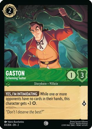 Gaston - Scheming Suitor (83/204) [Rise of the Floodborn] Cold Foil - Deck Out Gaming