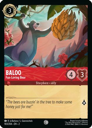 Baloo - Fun-Loving Bear (103/204) [Rise of the Floodborn] Cold Foil