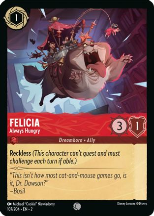 Felicia - Always Hungry (107/204) [Rise of the Floodborn] Cold Foil - Deck Out Gaming