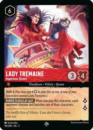 Lady Tremaine - Imperious Queen (110/204) [Rise of the Floodborn] Cold Foil - Deck Out Gaming