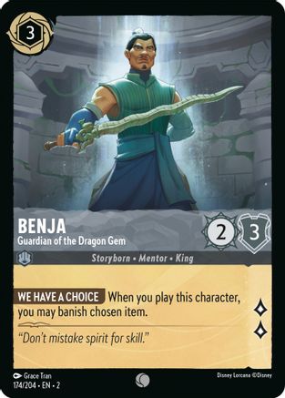 Benja - Guardian of the Dragon Gem (174/204) [Rise of the Floodborn] Cold Foil - Deck Out Gaming