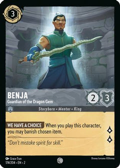 Benja - Guardian of the Dragon Gem (174/204) [Rise of the Floodborn] Cold Foil - Deck Out Gaming