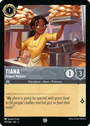 Tiana - Diligent Waitress (197/204) [Rise of the Floodborn] Cold Foil - Deck Out Gaming