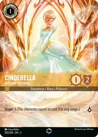 Cinderella - Ballroom Sensation (Alternate Art) (205/204) [Rise of the Floodborn] Holofoil - Deck Out Gaming