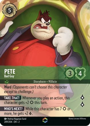 Pete - Bad Guy (Alternate Art) (209/204) [Rise of the Floodborn] Holofoil - Deck Out Gaming