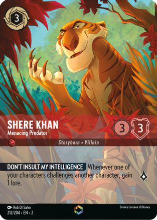 Shere Khan - Menacing Predator (Alternate Art) (212/204) [Rise of the Floodborn] Holofoil - Deck Out Gaming