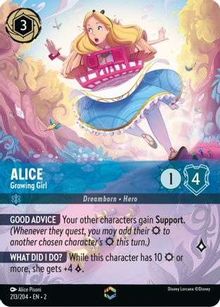 Alice - Growing Girl (Alternate Art) (213/204) [Rise of the Floodborn] Holofoil - Deck Out Gaming