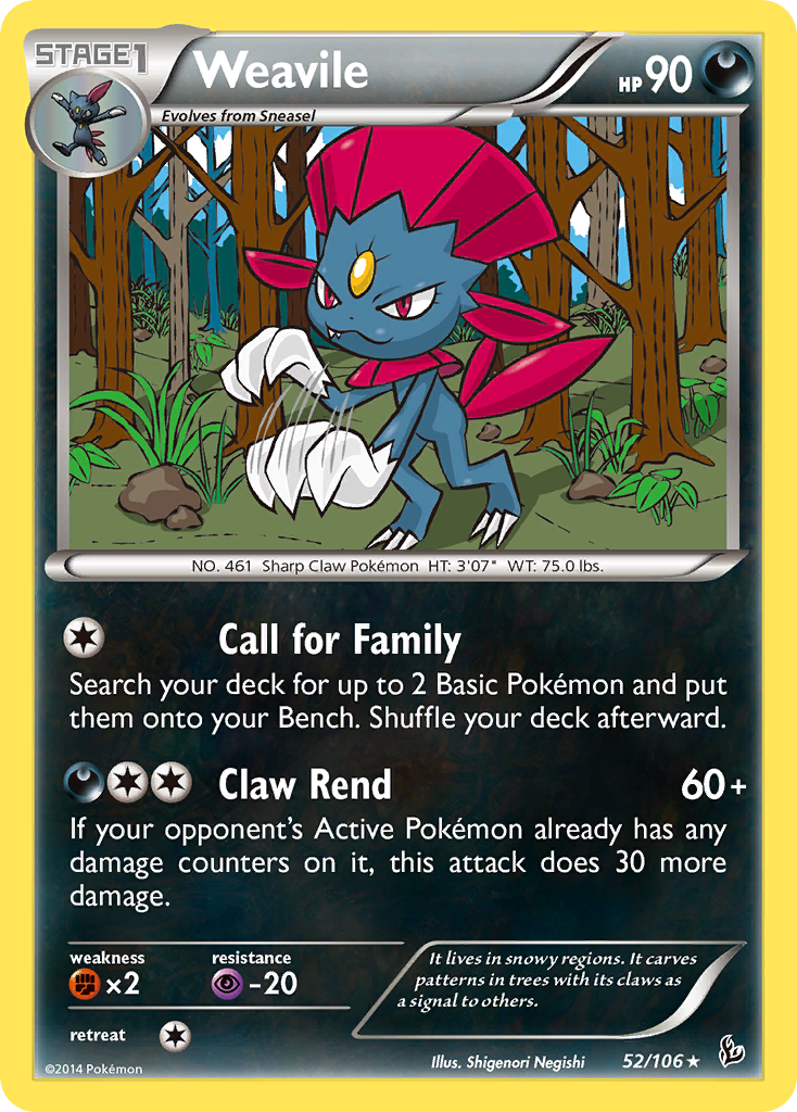 Weavile (52) [XY - Flashfire] Reverse Holofoil - Deck Out Gaming