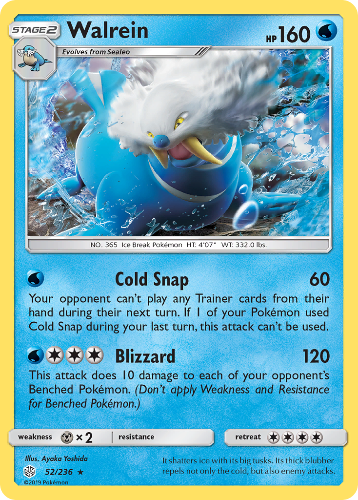 Walrein (52/236) [SM - Cosmic Eclipse] Reverse Holofoil - Deck Out Gaming