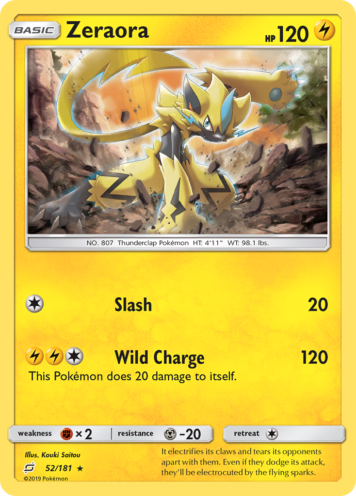 Zeraora (52/181) [Sun & Moon: Team Up] Reverse Holofoil - Deck Out Gaming