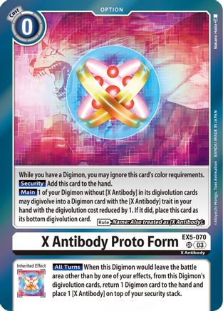 X Antibody Proto Form (EX5-070) [Animal Colosseum] Foil