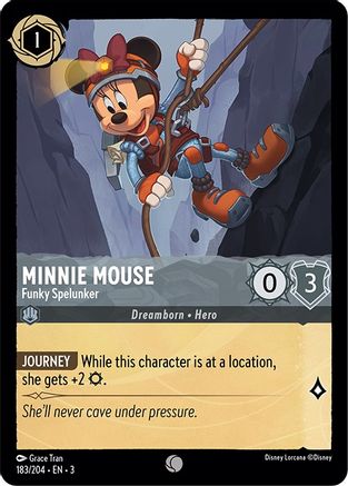 Minnie Mouse - Funky Spelunker (183/204) [Into the Inklands] Cold Foil - Deck Out Gaming