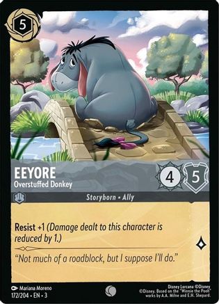 Eeyore - Overstuffed Donkey (172/204) [Into the Inklands] Cold Foil - Deck Out Gaming