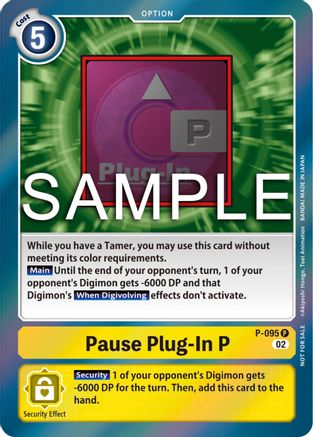 Pause Plug-In P - P-095 (3rd Anniversary Update Pack) (P-095) [Digimon Promotion Cards] Foil