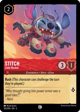 Stitch - Little Rocket (125/204) [Into the Inklands] - Deck Out Gaming