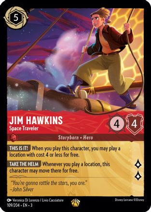 Jim Hawkins - Space Traveler (109/204) [Into the Inklands] Cold Foil - Deck Out Gaming