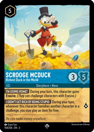 Scrooge McDuck - Richest Duck in the World (154/204) [Into the Inklands] Cold Foil - Deck Out Gaming