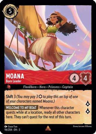 Moana - Born Leader (116/204) [Into the Inklands] Cold Foil - Deck Out Gaming