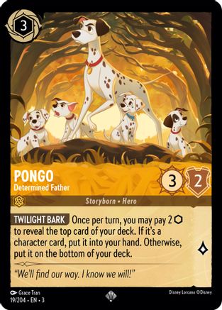 Pongo - Determined Father (19/204) [Into the Inklands] Cold Foil - Deck Out Gaming