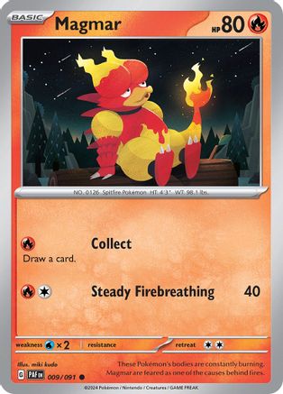 Magmar (9) [SV: Paldean Fates] Reverse Holofoil - Deck Out Gaming