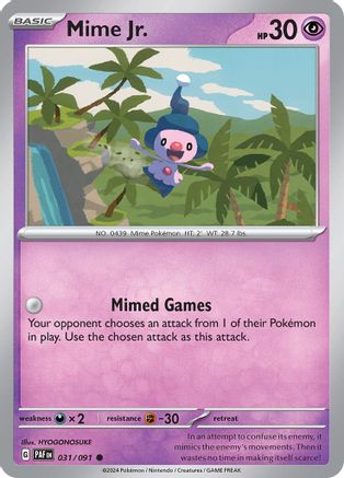 Mime Jr. (31) [SV: Paldean Fates] Reverse Holofoil - Deck Out Gaming