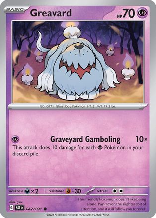 Greavard (42) [SV: Paldean Fates] Reverse Holofoil - Deck Out Gaming