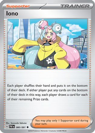 Iono (80) [SV: Paldean Fates] Reverse Holofoil - Deck Out Gaming