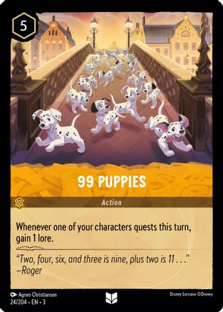 99 Puppies (24/204) [Into the Inklands] Cold Foil - Deck Out Gaming