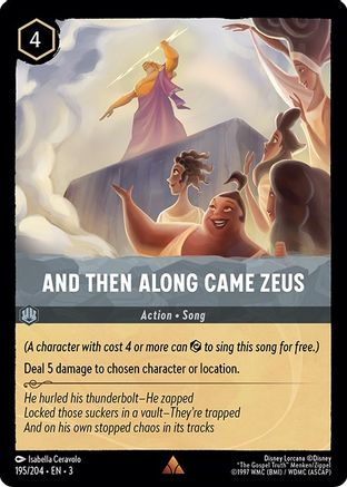 And Then Along Came Zeus (195/204) [Into the Inklands] Cold Foil - Deck Out Gaming