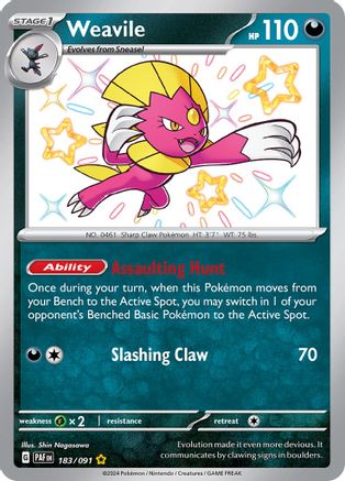 Weavile (183) [SV: Paldean Fates] Holofoil - Deck Out Gaming