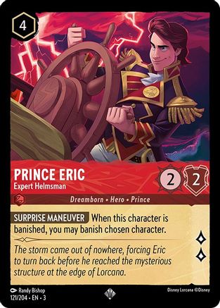 Prince Eric - Expert Helmsman (121/204) [Into the Inklands] Cold Foil - Deck Out Gaming