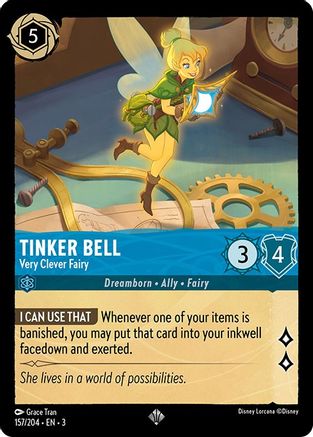 Tinker Bell - Very Clever Fairy (157/204) [Into the Inklands] - Deck Out Gaming