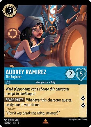 Audrey Ramirez - The Engineer (137/204) [Into the Inklands] Cold Foil - Deck Out Gaming