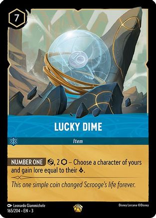 Lucky Dime (165/204) [Into the Inklands] Cold Foil - Deck Out Gaming