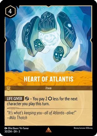 Heart of Atlantis (30/204) [Into the Inklands] Cold Foil - Deck Out Gaming