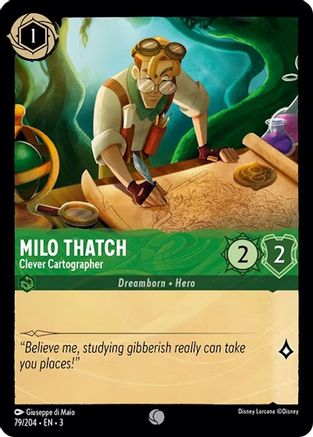 Milo Thatch - Clever Cartographer (79/204) [Into the Inklands] Cold Foil - Deck Out Gaming