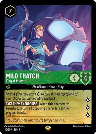 Milo Thatch - King of Atlantis (80/204) [Into the Inklands] Cold Foil - Deck Out Gaming