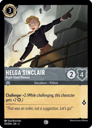 Helga Sinclair - Right-Hand Woman (175/204) [Into the Inklands] Cold Foil - Deck Out Gaming