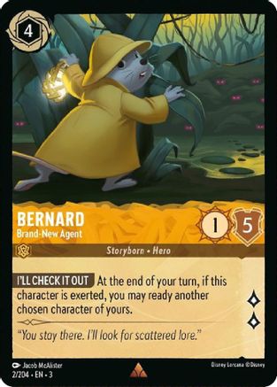 Bernard - Brand-New Agent (2/204) [Into the Inklands] - Deck Out Gaming