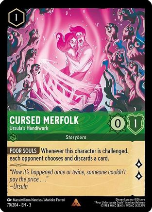 Cursed Merfolk - Ursula's Handiwork (70/204) [Into the Inklands] Cold Foil - Deck Out Gaming