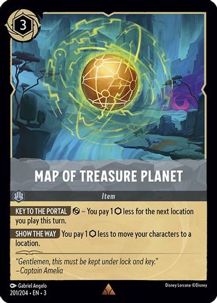 Map of Treasure Planet (201/204) [Into the Inklands] Cold Foil - Deck Out Gaming