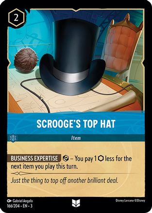 Scrooge's Top Hat (166/204) [Into the Inklands] Cold Foil - Deck Out Gaming