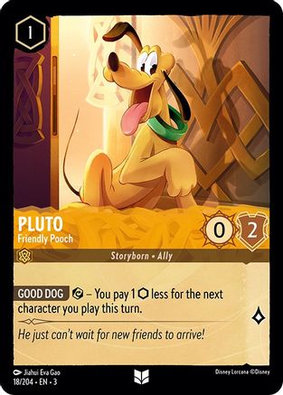 Pluto - Friendly Pooch (18/204) [Into the Inklands] Cold Foil - Deck Out Gaming