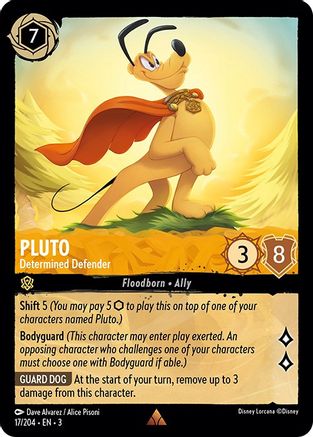 Pluto - Determined Defender (17/204) [Into the Inklands] Cold Foil - Deck Out Gaming