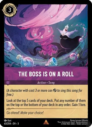 The Boss is on a Roll (63/204) [Into the Inklands] Cold Foil - Deck Out Gaming