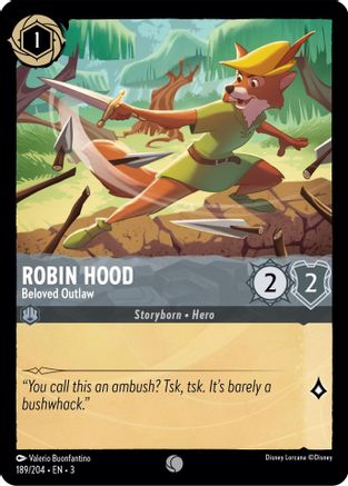 Robin Hood - Beloved Outlaw (189/204) [Into the Inklands] Cold Foil - Deck Out Gaming